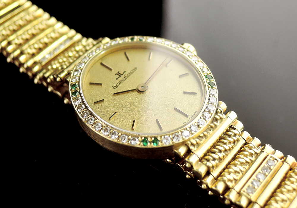 ジャガールクルトJAEGER LECOULTRE 100077 金無垢レディース腕時計 ダイヤベゼル cz2172のイメージ画像