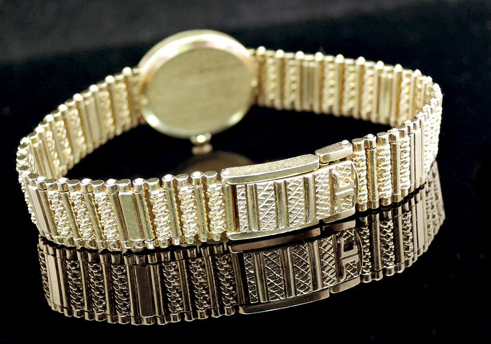ジャガールクルトJAEGER LECOULTRE 100077 金無垢レディース腕時計 ダイヤベゼル cz2172のイメージ画像