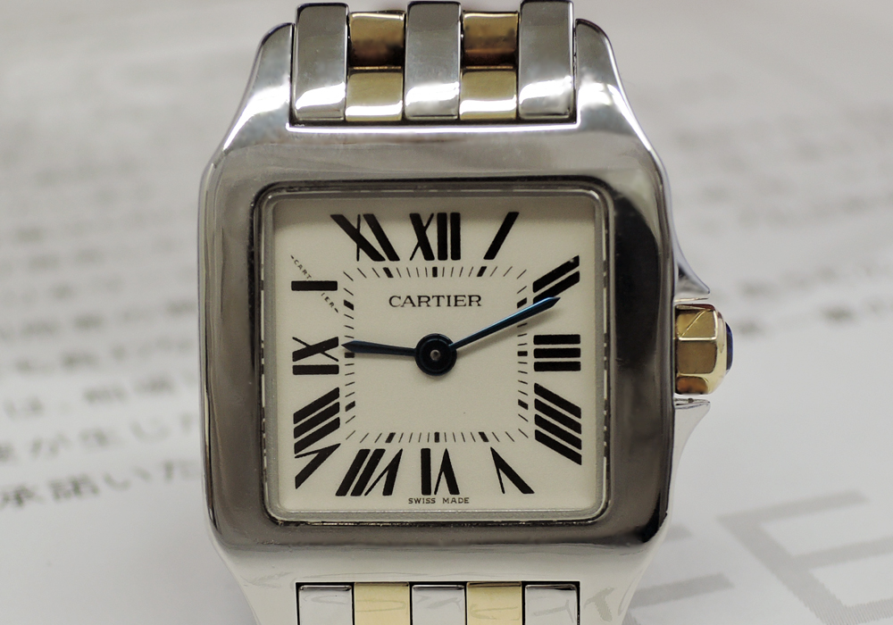 カルティエCartier サントスドゥモワゼルSM W25066Z6 クオーツ 時計 アイボリー 付属品有 cz4649のイメージ画像