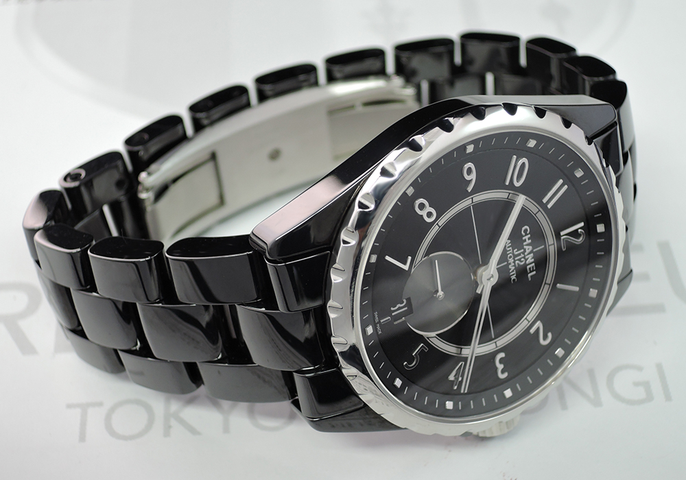 ■シャネルCHANEL J12 黒セラミック 自動巻 メンズ腕時計 稼動 付属品有 WO984のイメージ画像