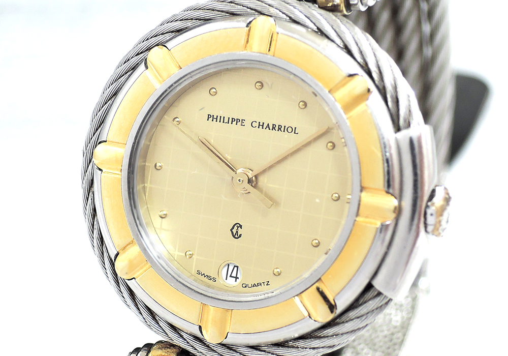 フィリップシャリオール PHILIPPE CHARRIOL AC32.10 レディース腕時計 クォーツ式 電池交換済 CZ1283 - トケ