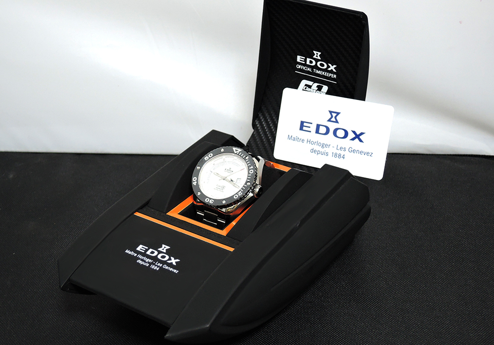 エドックスEDOX クラスワン デイデイト 83002-TIN-AIN-B 自動巻 保証書付 CZ1254のイメージ画像