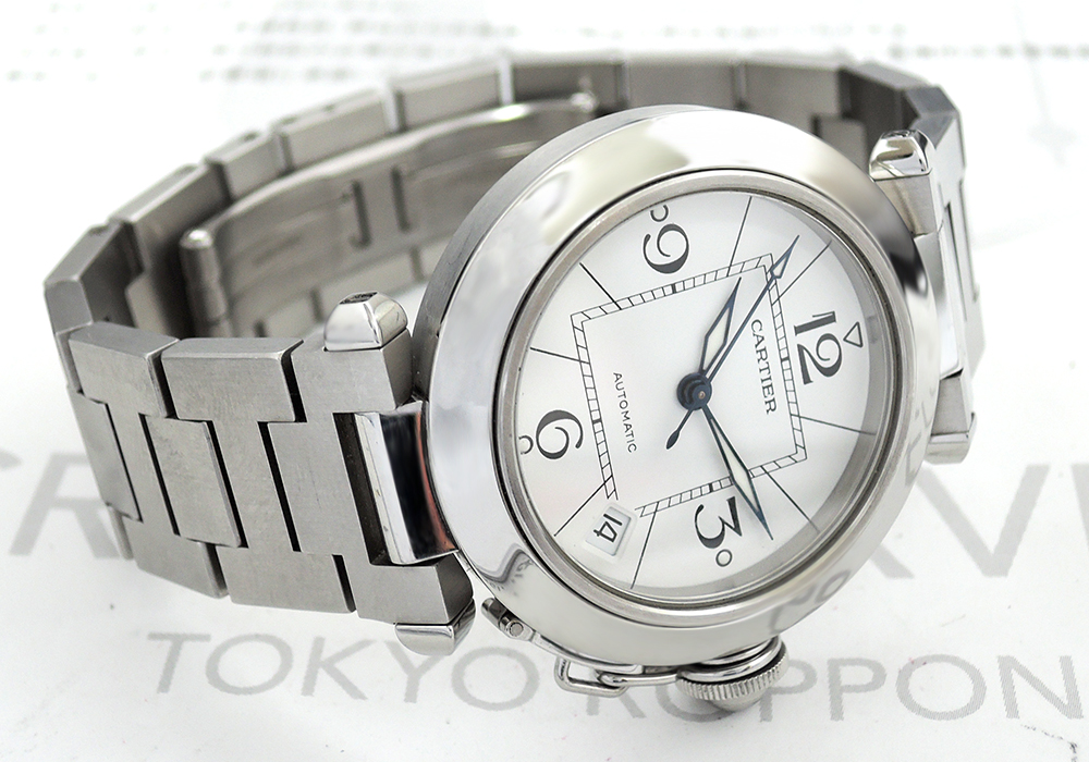 カルティエCartier パシャC 自動巻 腕時計 ボーイズ SS 白文字盤 CF4871のイメージ画像