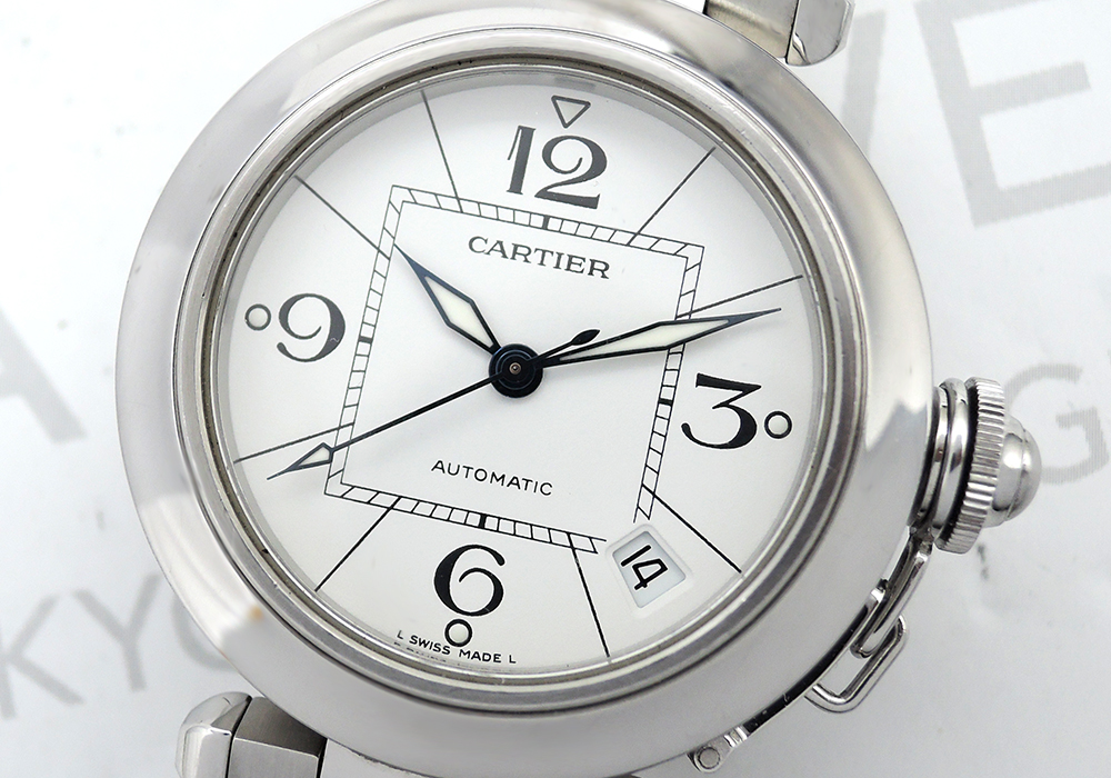 カルティエCartier パシャC 自動巻 腕時計 ボーイズ SS 白文字盤 CF4871のイメージ画像