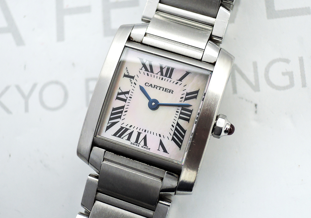 カルティエCartier CARTIER タンクフランセーズSM W51208Q3 ピンクシェル文字盤 クォーツ CF4873のイメージ画像