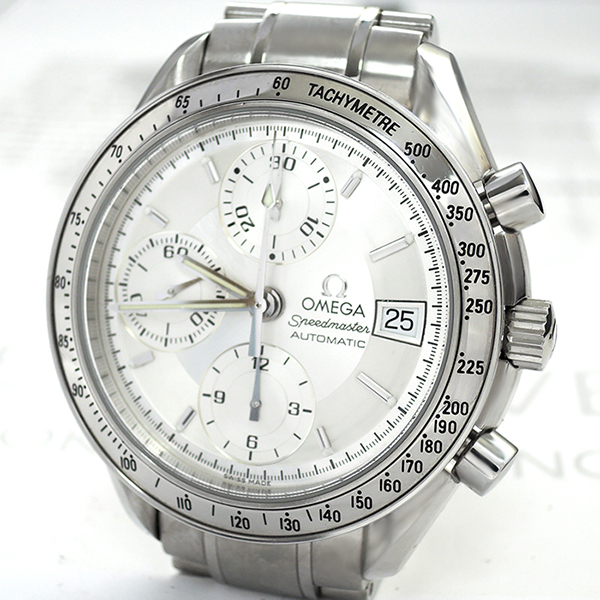 オメガOMEGA スピードマスター デイト 3513.30 シルバー文字盤 クロノグラフ 自動巻 CF4851