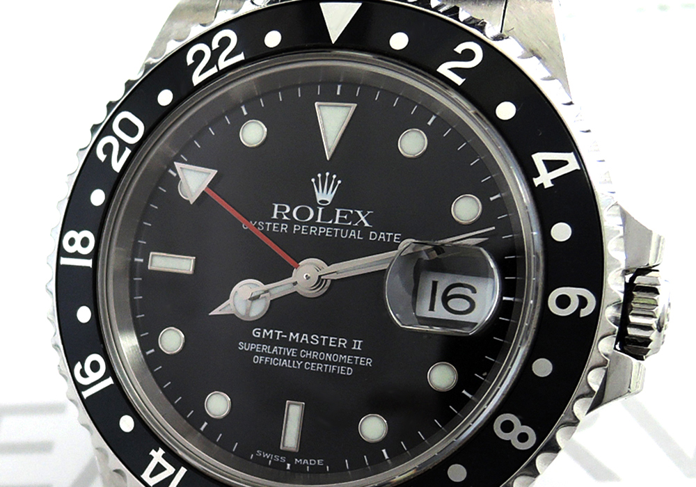 ロレックスROLEX　GMTマスター2 16710 P番 黒ベゼル 保証書有 CF4938のイメージ画像