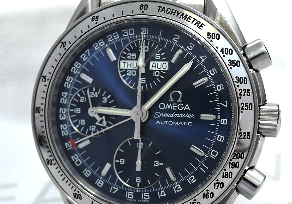 オメガ OMEGA スピードマスター 3523.80 クロノグラフ 青文字盤 トリプルカレンダー CF4962のイメージ画像