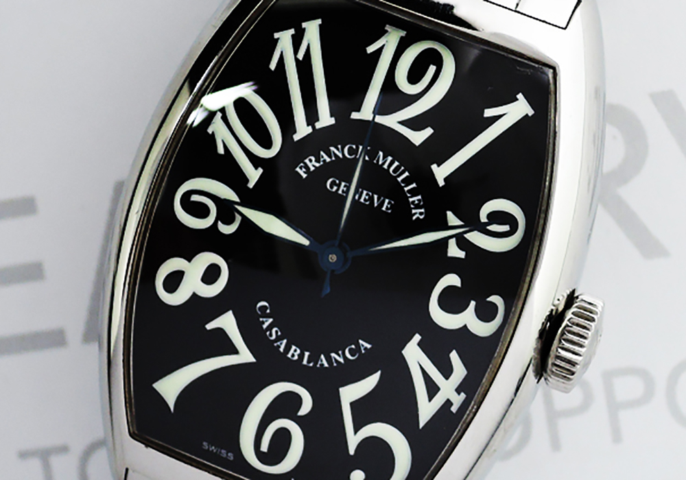 フランクミュラーFRANCK MULLER カサブランカ 5850 黒 SS 保証書有 メンズ腕時計 CF5050のイメージ画像