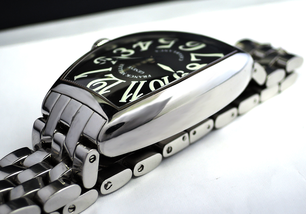 フランクミュラーFRANCK MULLER カサブランカ 5850 黒 SS 保証書有 メンズ腕時計 CF5050のイメージ画像