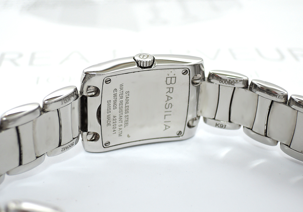 エベルEBEL ブラジリアミニ 1215933 レディース腕時計 クォーツ SS ベゼルダイヤ＆10Ｐダイヤ シェル文字盤 CF5062のイメージ画像