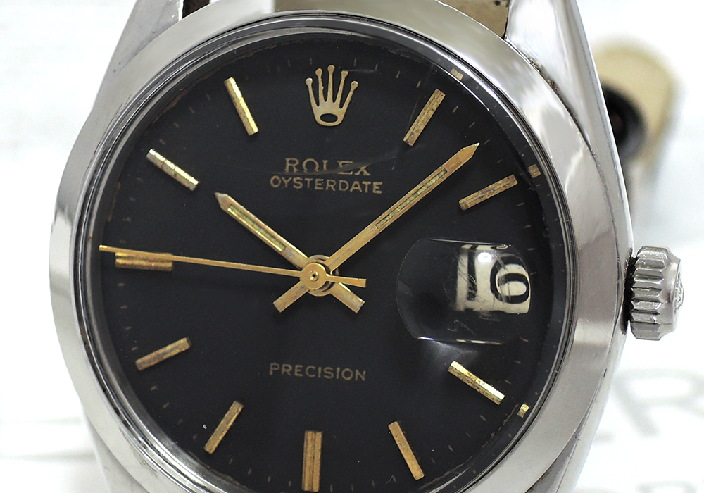 ロレックスROLEX オイスターデイト プレシジョン 6694 7～番 黒文字盤 ...