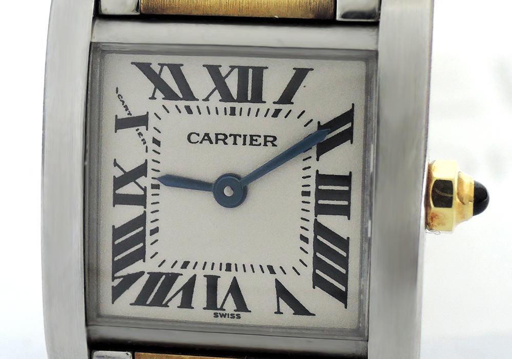 カルティエCARTIER タンクフランセーズSM W51007Q4 レディース時計 白文字盤 クォーツ コンビ CZ1358のイメージ画像