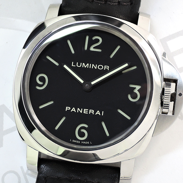 パネライ PANERAI ルミノールベース PAM00112 手巻き SSｘ黒革 バックスケルトン CF5250