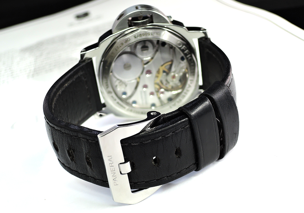 パネライ PANERAI ルミノールベース PAM00112 手巻き SSｘ黒革 バックスケルトン CF5250のイメージ画像
