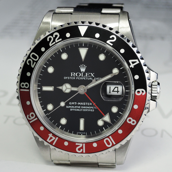 ロレックスROLEX　GMTマスター2 16710 A番 黒赤ベゼル CF5493のイメージ画像