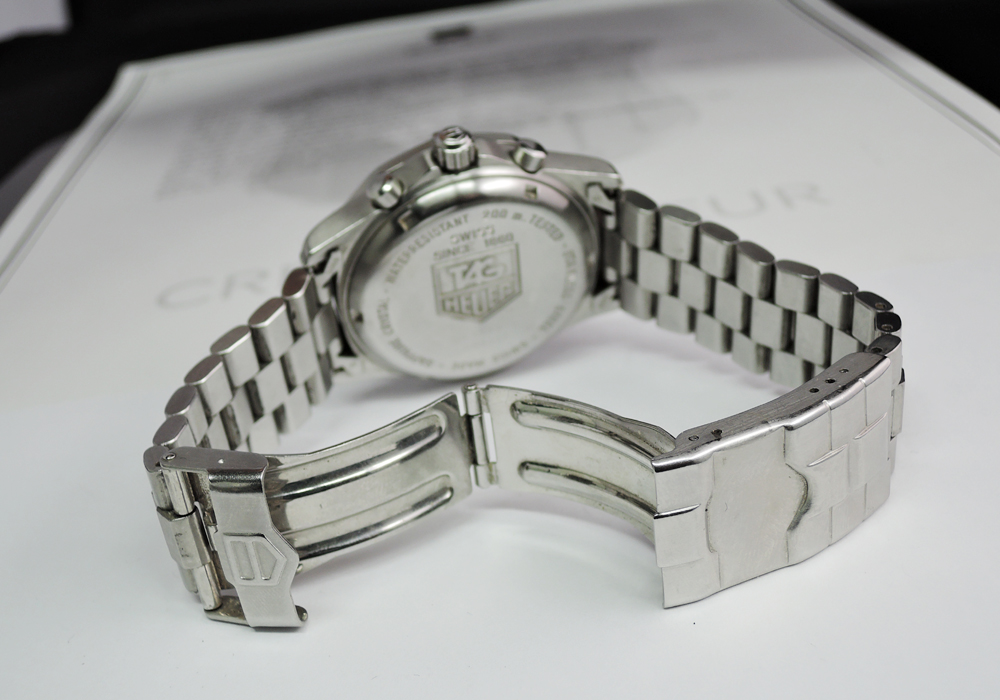 タグホイヤー TAG HEUER プロフェッショナル 200m クロノグラフ CK1110 黒文字盤 ボーイズ腕時計 クォーツ CF5504のイメージ画像