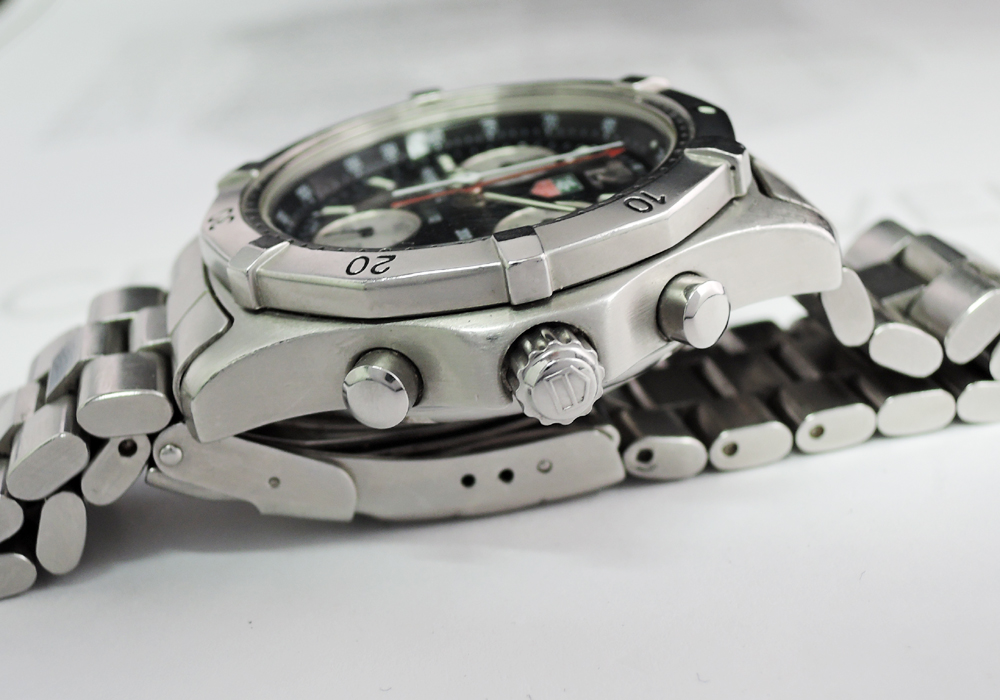 タグホイヤー TAG HEUER プロフェッショナル 200m クロノグラフ CK1110 黒文字盤 ボーイズ腕時計 クォーツ CF5504のイメージ画像