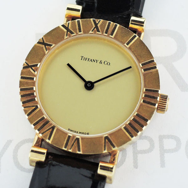 TIFFANY & Co. ティファニー アトラス L6030 K18YG レディース クォーツ 腕時計 ゴールド文字盤 CF5503 