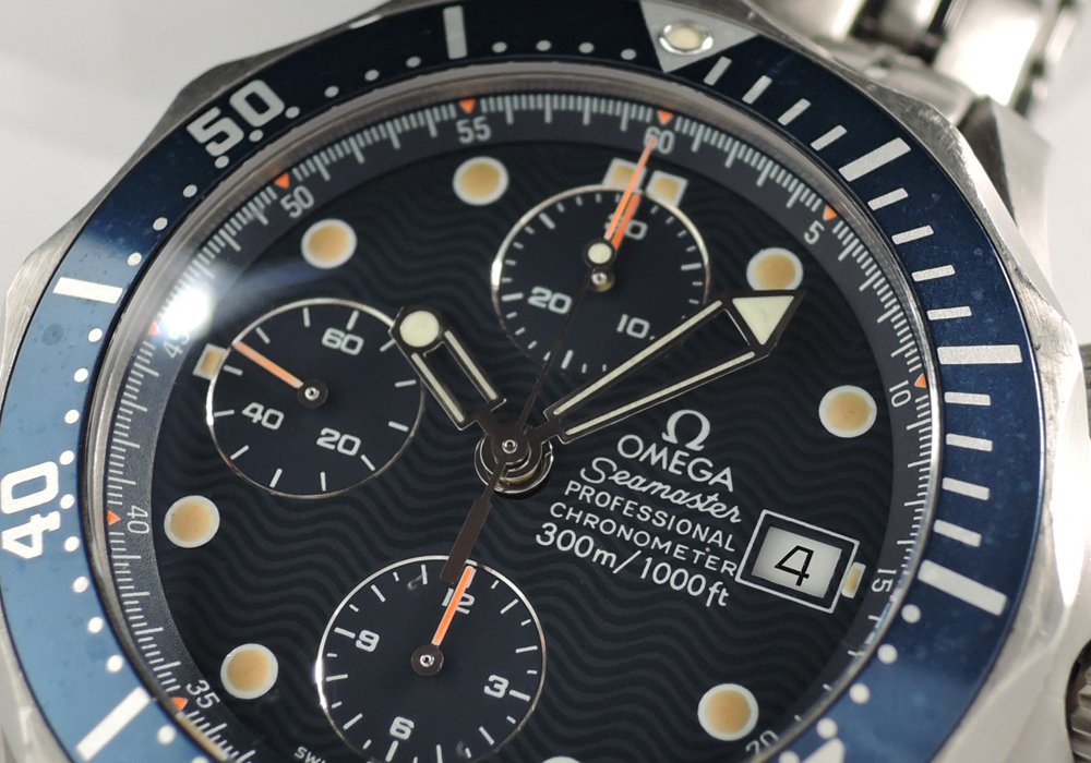 オメガ OMEGA シーマスター 2298.80 プロフェッショナル 300 クロノグラフ 腕時計 チタン 青文字盤 CF5517のイメージ画像