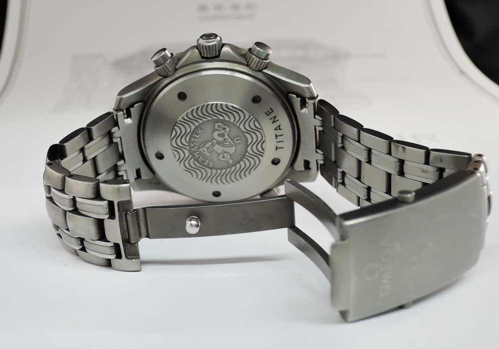 オメガ OMEGA シーマスター 2298.80 プロフェッショナル 300 クロノグラフ 腕時計 チタン 青文字盤 CF5517のイメージ画像