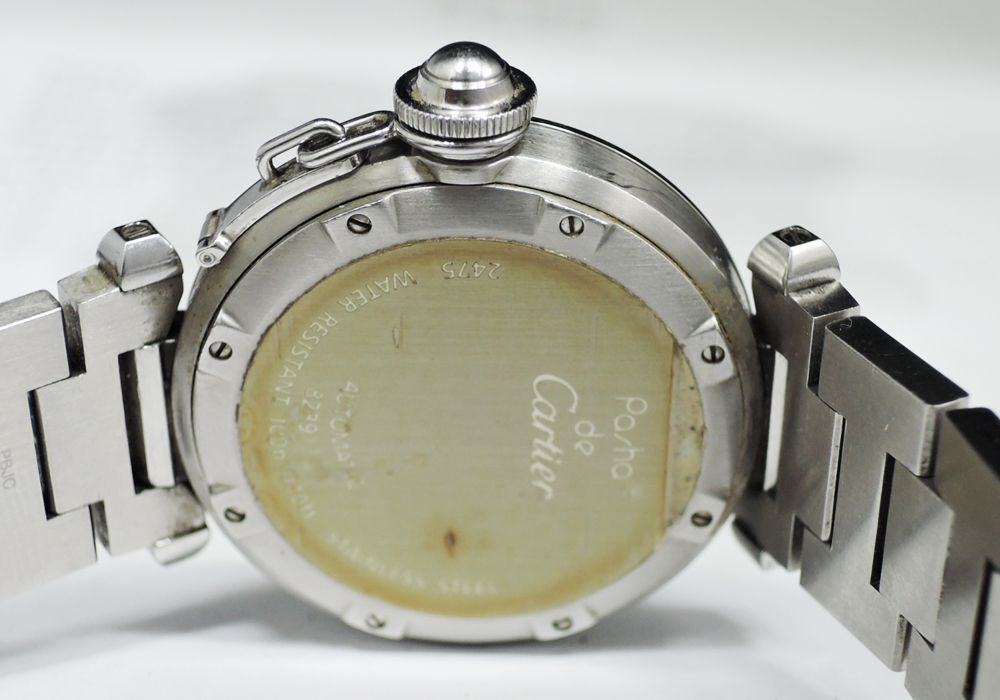 カルティエCartier パシャ 2475 自動巻 腕時計 レディース SS ピンク文字盤 CF5571のイメージ画像