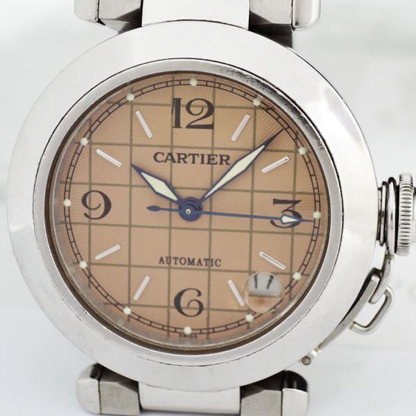 カルティエCartier パシャC メリディアン 2324 自動巻 腕時計 レディース SS ピンク文字盤 CF5573