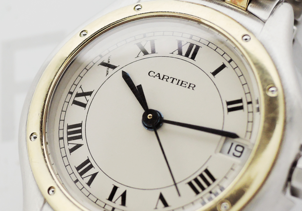 カルティエ Cartier パンテール クーガ  2ロウ SS 18K イエローゴールド クオーツ時計 レディース CF5548のイメージ画像