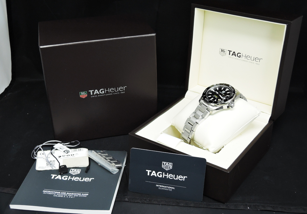 タグホイヤー TAG HEUER アクアレーサー300m キャリバー5 WAY211A.BA0928 黒文字盤 メンズ腕時計 自動巻 06/2017保証書  IT5723のイメージ画像