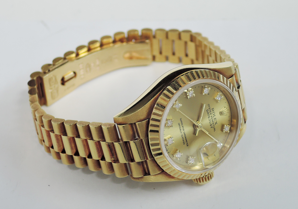 ロレックス ROLEX  デイトジャスト 69178G 金無垢  R番 レディース腕時計 シャンパン文字盤 自動巻 ダイヤモンド イエローゴールド CF5702のイメージ画像