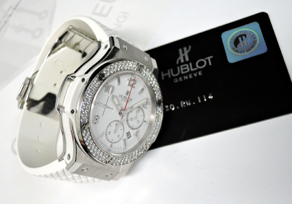  ウブロ HUBLOT ビッグバン  301.SE.230.RW.114 ステンレス ラバー 自動巻き ダイヤモンド メンズ腕時計 保証書 IT5792のイメージ画像