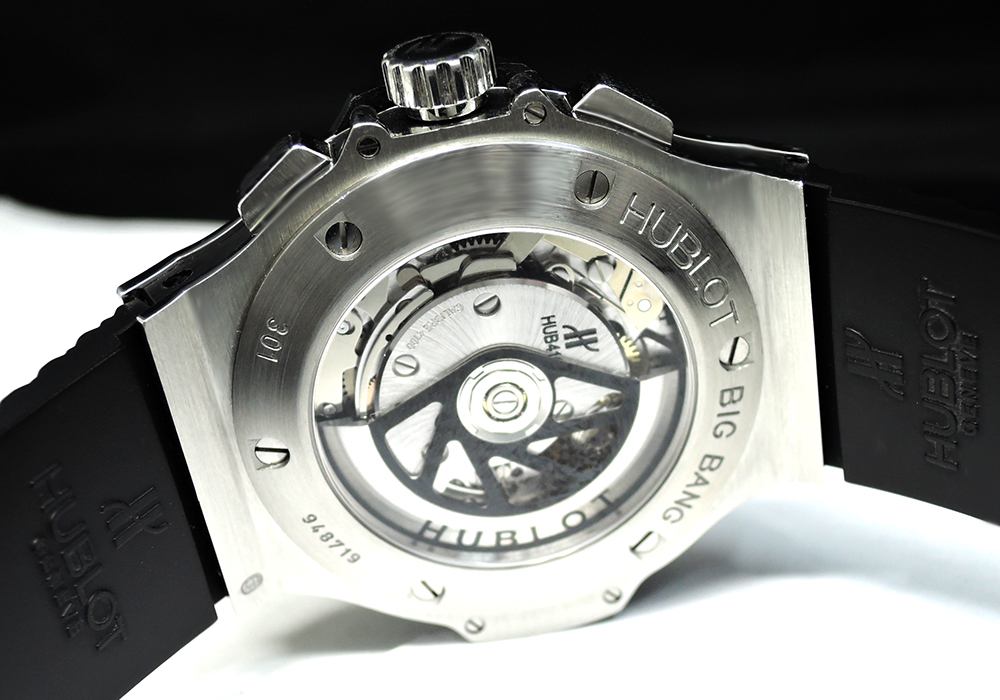 ウブロ HUBLOT ビッグバン 301.SB.131.RX ステンレス ラバー 自動巻 セラミック メンズ腕時計 シースルーバック IT5791のイメージ画像