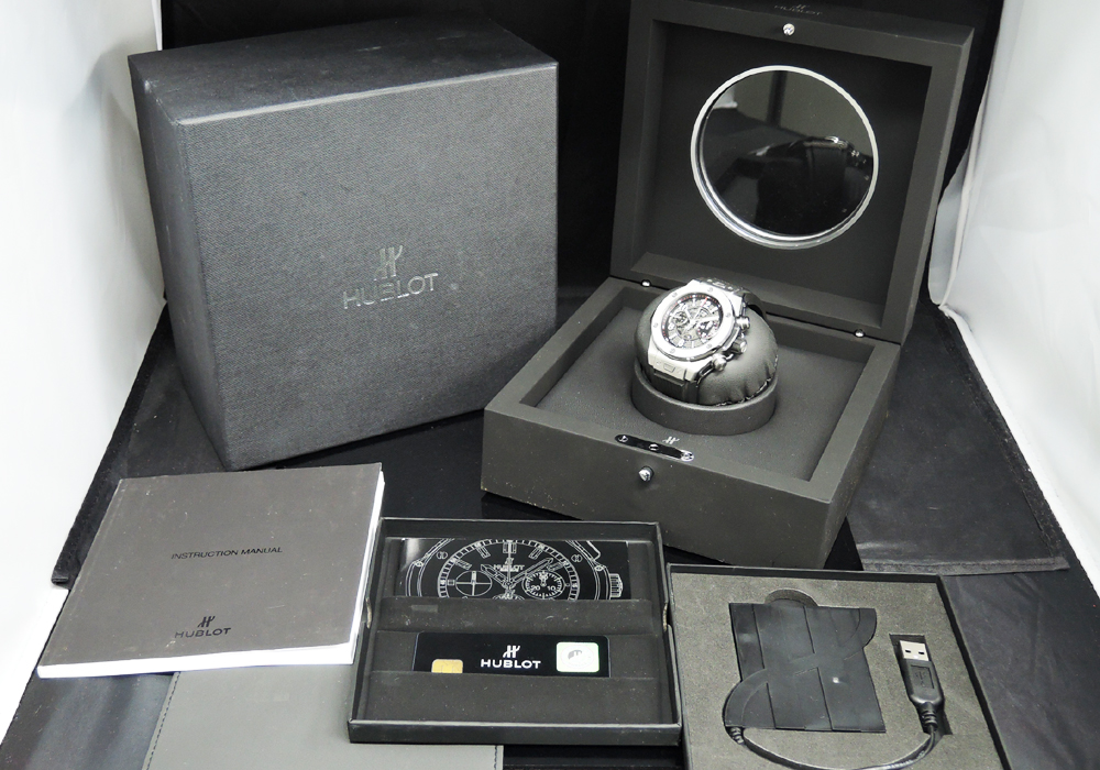 ウブロHUBLOT ビッグバン ウニコ チタニウム 411.NX.1170.RX 自動巻 フライバッククロノグラフ メンズ 腕時計 チタン ラバーストラップ 保証書 説明書 箱  IT5897のイメージ画像