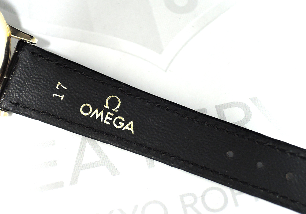 オメガ OMEGA アンティーク 14K ゴールド メンズ腕時計 手巻き シルバー文字盤 新品純正ベルト IT5837-20*sのイメージ画像