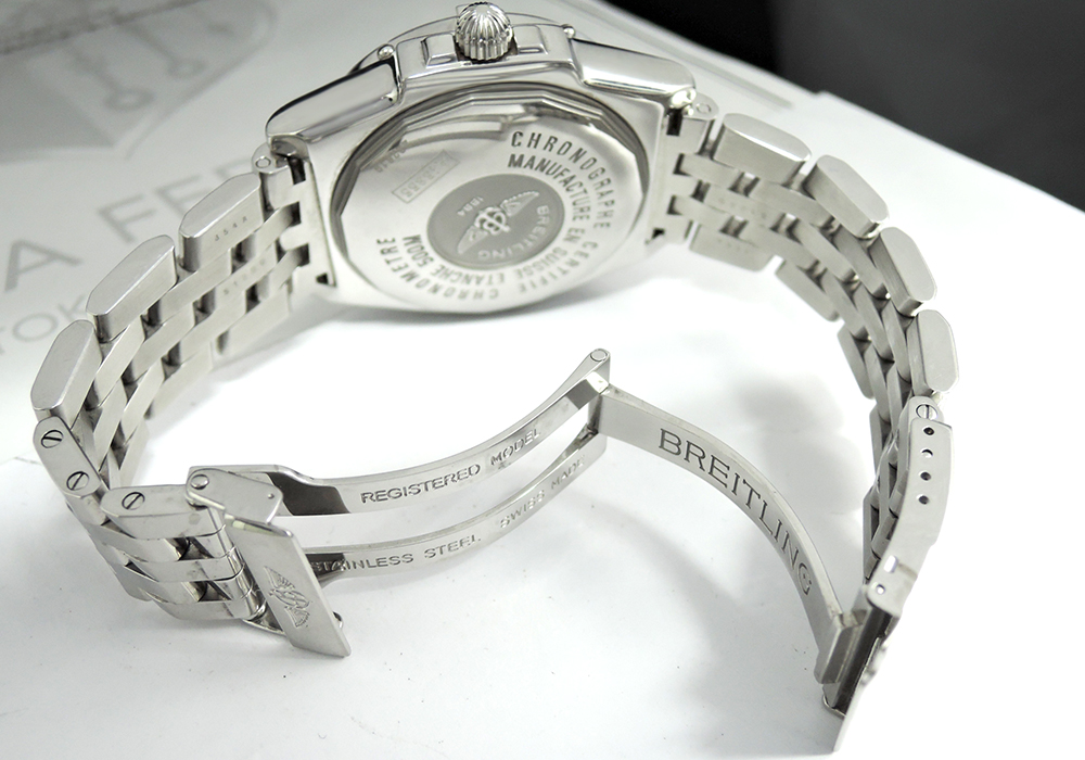 ブライトリングBREITLING ヘッドウィンド A45355 メンズ腕時計 自動巻 黒文字盤 04/2001保証書有 CF5802のイメージ画像