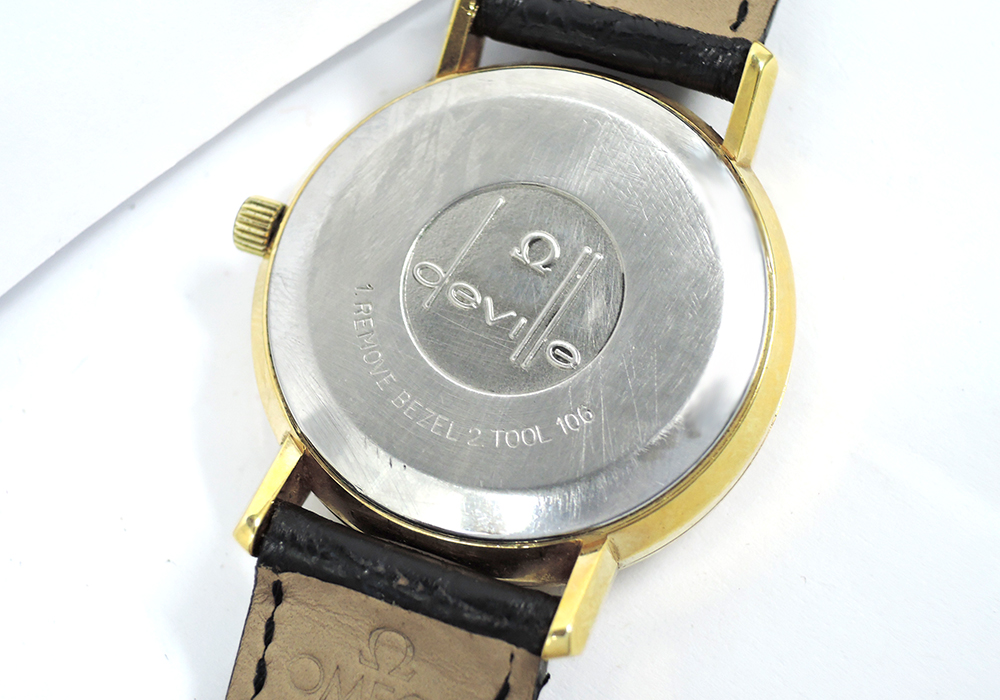 オメガOMEGA デビルDE VILLE アンティーク デイト メンズ腕時計 自動巻 シャンパン文字盤 オメガ純正ストラップ IT5851-34*sのイメージ画像