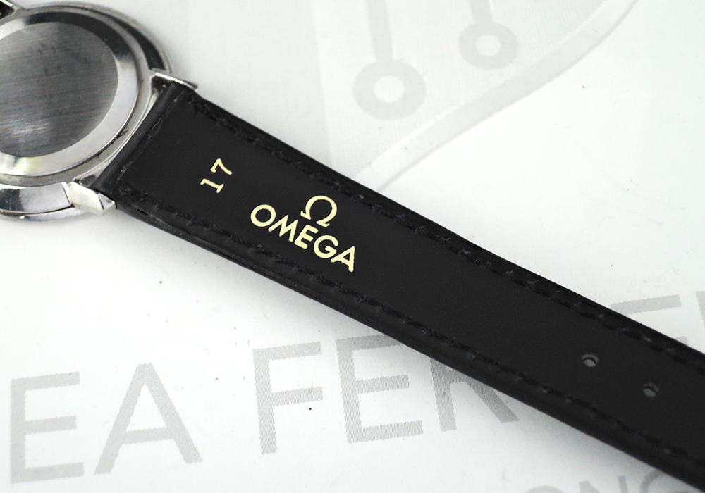 オメガOMEGA デビルDE VILLE アンティーク メンズ腕時計 手巻き 黒文字盤 オメガ純正新品ストラップ IT5856-39*sのイメージ画像