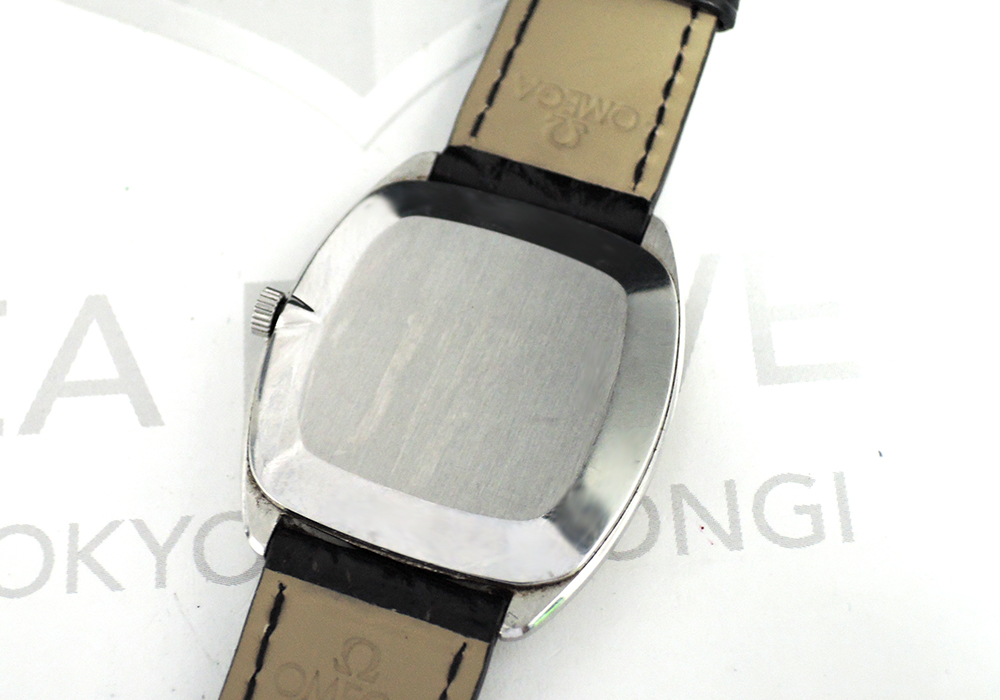オメガOMEGA デビルDE VILLE アンティーク メンズ腕時計 手巻き 黒文字盤 オメガ純正新品ストラップ IT5859-42*sのイメージ画像