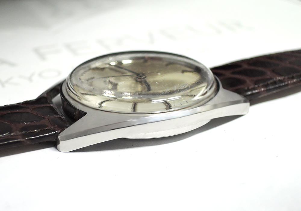 ロンジンLONGINES アンティーク ステンレス 手巻き メンズ腕時計 シルバー文字盤 純正新品ストラップ IT5866-49*sのイメージ画像