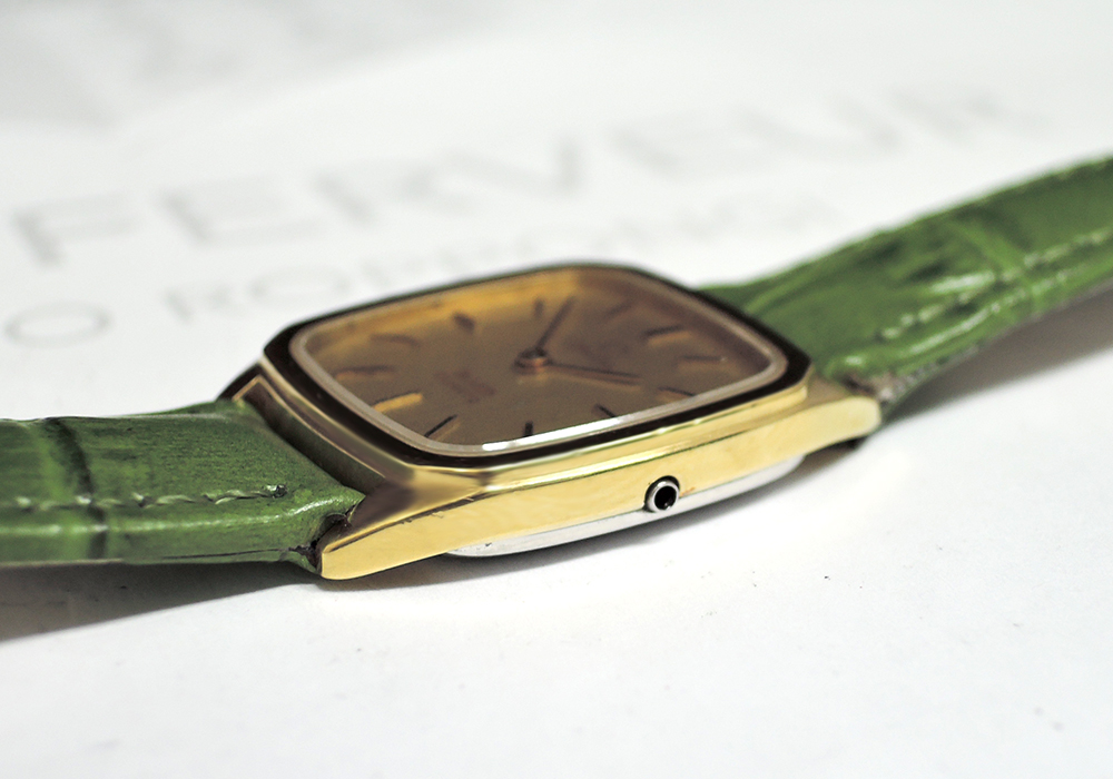 オメガOMEGA デビルDE VILLE アンティーク レディース腕時計 クオーツ シャンパン文字盤 社外新品ストラップ GP/SS IT5870-53*sのイメージ画像