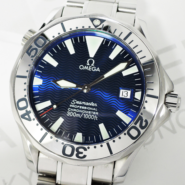 オメガOMEGA シーマスター プロフェッショナル300ｍ 2255.80 自動巻 青文字盤 ステンレス メンズ腕時計 CF5944
