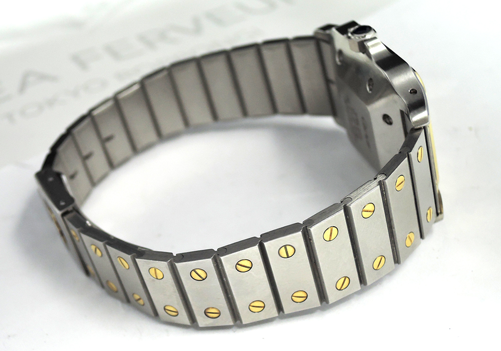 カルティエ Cartier サントスガルベLM 自動巻 コンビ OH済 男性用 腕時計 保証書付 IT6033のイメージ画像