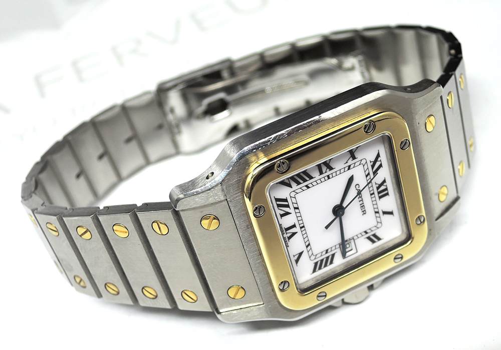 カルティエ Cartier サントスガルベLM 自動巻 コンビ OH済 男性用 腕時計 保証書付 IT6033のイメージ画像