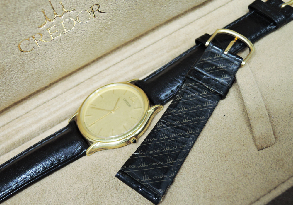 セイコーSEIKO クレドール 7771-6020 男性用腕時計 クォーツ ゴールド