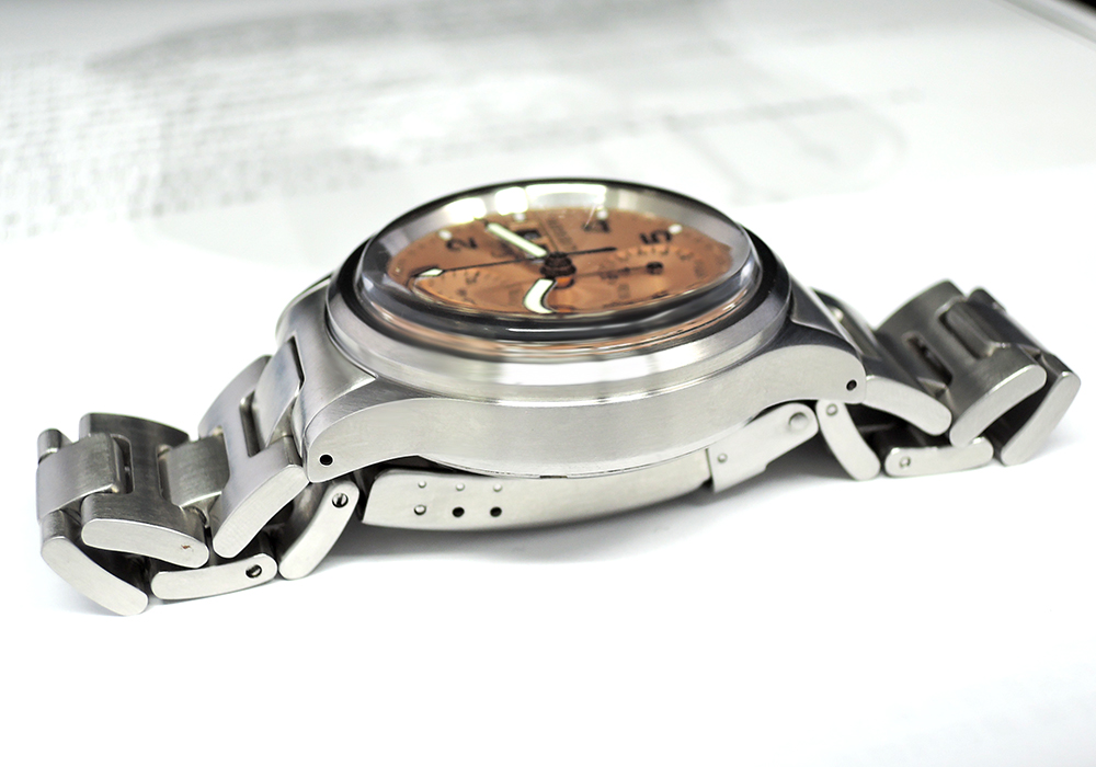 ジンSinn 356 フリーガーⅡ 自動巻 ピンク文字盤 100m防水 ステンレス メンズ腕時計 プラスティック風防 CF6115のイメージ画像