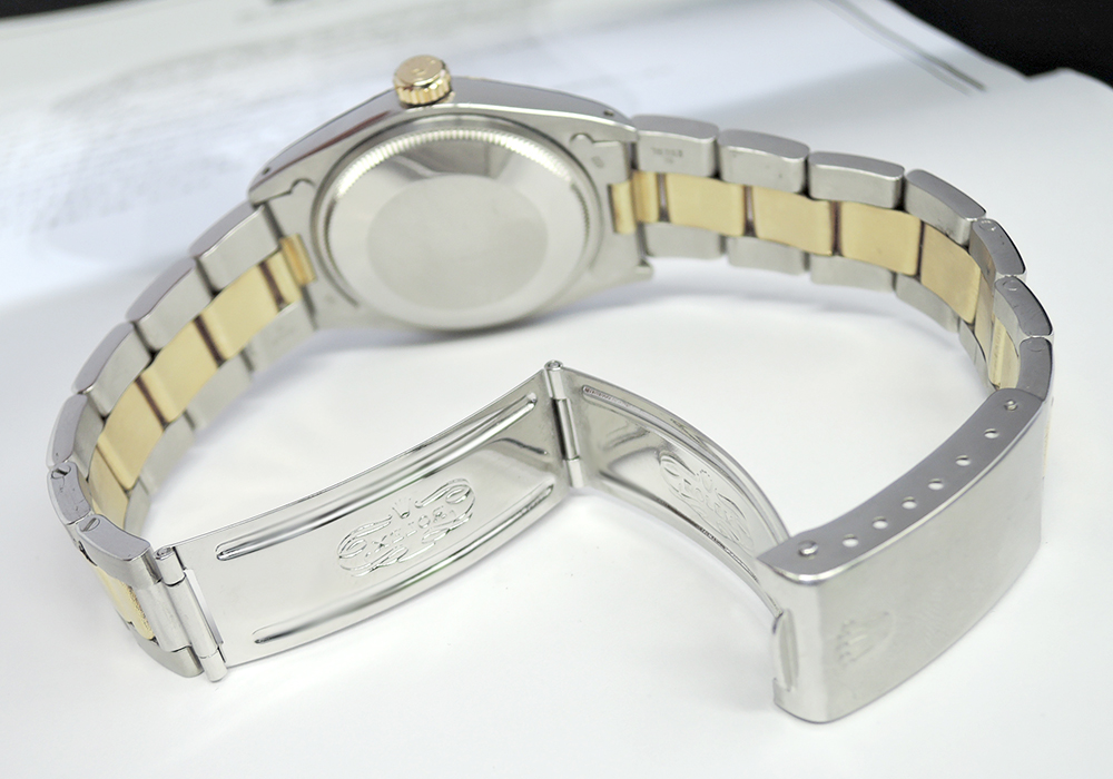  ロレックスROLEX オイスターパーペチュアル デイト コンビ 1505 SS/14KYG アンティーク メンズ腕時計 日本ロレックス修理 OH済 保証書 IT6158のイメージ画像