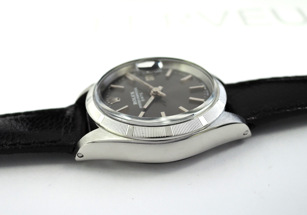 ROLEX ロレックス オイスターパーペチュアルデイト 6426 手巻き アンティーク ヴィンテージ 腕時計 グレー文字盤 純正革ストラップ 日本ロレックス修理 OH済 保証書 IT6160のイメージ画像