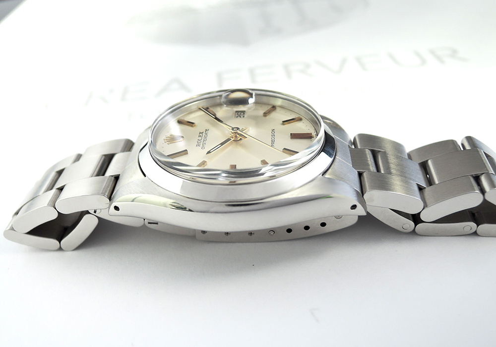 ロレックス ROLEX オイスターデイト プレシジョン 6694 シルバー文字盤 アンティーク 手巻き ステンレス メンズ腕時計 日本ロレックス修理 OH済 保証書 IT6161のイメージ画像