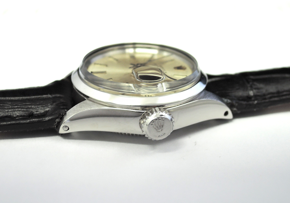  ロレックスROLEX オイスターパーペチュアル デイト SS アンティーク ボーイズ腕時計 自動巻 社外ストラップ IT6168のイメージ画像