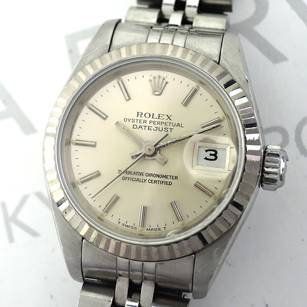  ロレックス ROLEX デイトジャスト 69174 95~番 WGxSS レディース腕時計 自動巻 シルバー文字盤 CF6289